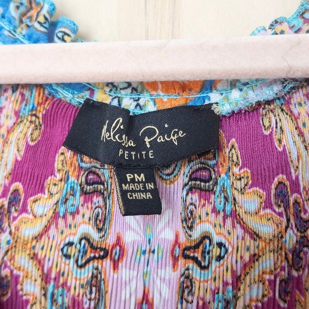 Melissa Paige Patchwork Blouse PM Multicolor Pais… - image 5